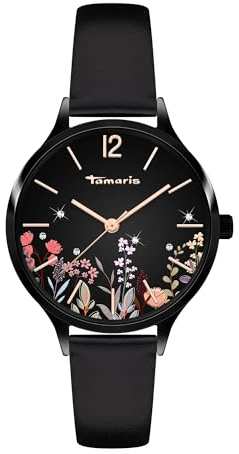 Tamaris Damen Analog Quarz Uhr mit Leder Armband TT-0143-LQ