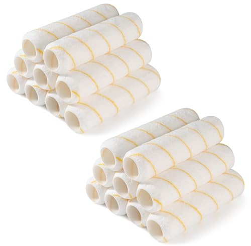 Mister Rui Paint Rollers, 18 Pack, 9 Inch Paint Roller Covers, Microfiber Paint Rollers, Covers for Paint Roller 9mm Nap, Paint Rollers for Painting Walls
