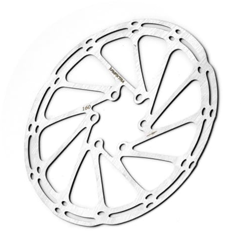 HOUSON Disque de frein pour VTT et vélo de route – Disque en acier renforcé de 2 mm avec fentes triangulaires – Compatible avec 140/160/180/203 mm et 6 boulons 203 mm