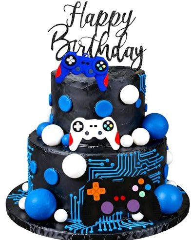 LaVenty Videospel Cupcake Toppers Huvudset Tårtdekoration Våffelpapper | Videospel Cupcake Toppers Huvudset Tårtdekoration Våffelpapper Gaming Tårtdekoration Videospel Födelsedag Tårtdekoration Baby