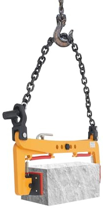 BJTDLLX Pinza da 350 kg, pinza per pavimentazione, morsetto per pietra regolabile, pinza per sollevamento, pinza per pietra, supporto per marciapiede, supporto per pavimentazione (30-51 cm) (giallo)