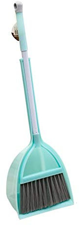 Joojun Juego de Escoba y recogedor, Cepillo de Escoba y Mango Largo y Ligero, 52 cm