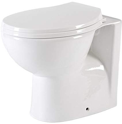 Milano Select Modern White Ceramic Back to Wall Toilet WC Pan Soft Close Seat