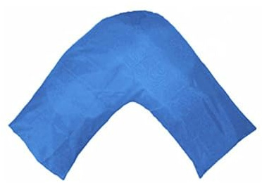Gyulin Federa per cuscino in raso morbido e setoso, a forma di V / Tri/Boomerang federa per cuscino ortopedico / gravidanza / allattamento, solo federa, senza inserto, blu reale