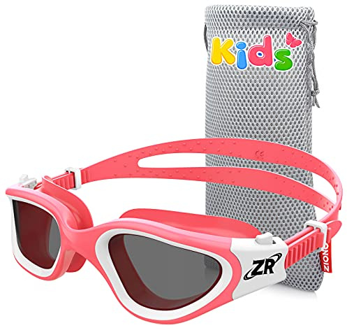 ZIONOR G1MINI Lunettes de natation pour enfants, polarisées/non polarisées, confortables, anti-buée, protection UV, pour filles et garçons, de 6 à 14 ans