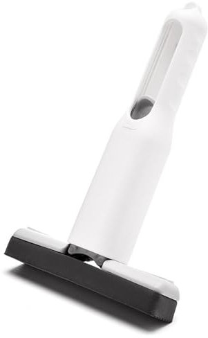 MVPACKEEY Mini balai presseur, lavable à la main, tête éponge absorbante, balai humide et sec pour enfants pour salle de bain, cuisine, vaisselle, bureau, voiture (blanc)