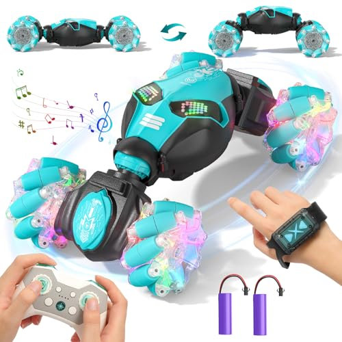 Sunrad Ferngesteuertes Auto, RC Car Auto mit Licht und Sprühen, Drift Car Spielzeug 4WD 2,4 GHz 360° Drehung Ferngesteuertes Auto mit Handsteuerung Geschenk Junge Kinder ab 6 7 8 9 10 11+ Jahre