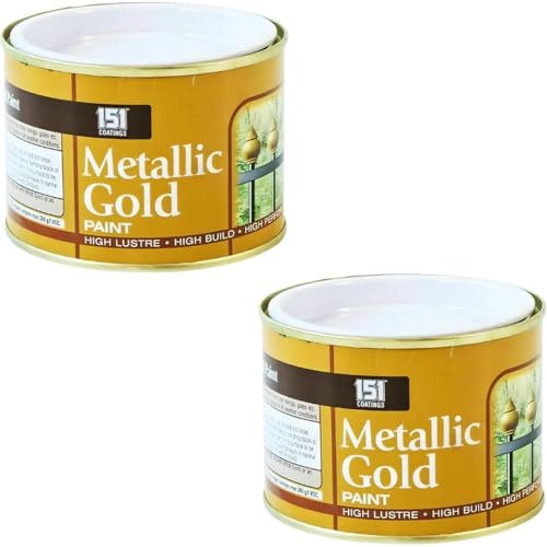 SOTL® X2 Metallic Gold Paint – Multi-Surface, High-Coverage Paint for Metal, Wood, & Concrete – Durable Indoor & Outdoor Finish – Ideal for DIY Projects – 180ml