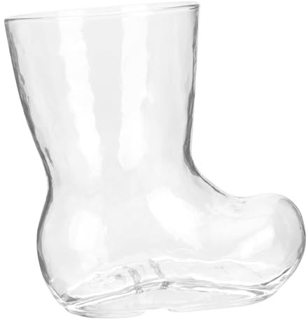 BEBEMOKO Tasse Verre Transparent Forme De Botte Mug Original Pour Jus Café Thé à Domicile Ou Au Bureau
