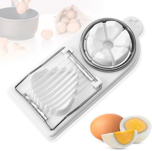 IKOPFLN 2-En-1 Coupe Oeuf Coupe Oeuf À La Coque Coupe Oeufs Durs Coupe Oeuf Durs Passe Au Lave-Vaisselle Pour Œufs Kiwis Fraises Aliments Mous