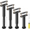 Tanice 4PCS Pieds de Lit Ajustables Hauteur Réglable 18-32cm Acier de Haute Qualité Capacité de Charge de 500lb Design Antidérapant Adapté à Tous Types de Cadres de Lit Outils d'Installation Inclus