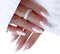 24 Stück Press on Nails,Oval Gradient Weiß Rosa Aurora French Nails,French Rosa Kurz Fingernägel zum Aufkleben,Frauen Tip Glänzend Aurora Donails Press on,für Weiblich Tanzpartys Hochzeiten Partys