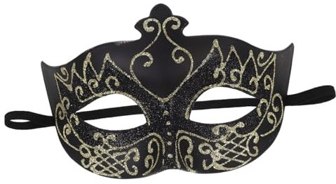 FOYTOKI Masque de Élégant pour Homme Plastique Demi Masque de Carnaval pour Halloween et Cosplay Accessoire Unique pour Fêtes et Événements Spéciaux
