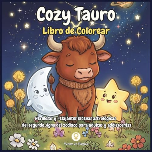 Cozy Tauro: Libro para colorear de Tauro: 44 escenas kawaii y 12 afirmaciones del signo de la abundancia y los sentidos para adultos y adolescentes. ... del zodiaco para adultos y adolescentes)