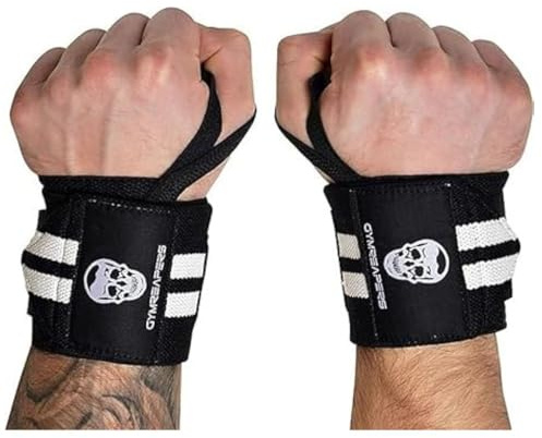 Gymreapers tyngdlyftning handledsskydd (tävlingsgrad) 45 cm professionellt kvalitetsstöd med kraftig tumögla – bästa wrap för kraftlyftning, styrketräning, bodybuilding
