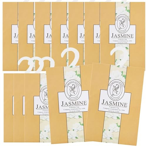 12PCS Sachet Parfumé Armoire Sent Bon Maison, Desodorisant Vetement Armoire, Sachet Armoire Parfumé, Parfum d Ambiance Maison Parfum d'intérieur, Sachets Lavande Placards Parfum Voiture (12Jasmin)