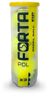 Forta PDL Padel Balls - Standard Weight, Natural Rubber, Speed Padel Ball for Great Game Control, Durable and High Performance, Ideal for Training and Matches