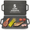 Gusseisen Grillplatte: Gusseiserne Wende-Grillplatte für Ofen, Herd und Grill, (Griddle, Herd Gusseisen, Warmhalteplatte) (L (50 cm x 23,5 cm))