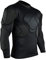 QIKEGooods Sports Gepolsterte Kompression T-Shirt Tops Langarm Guard Schutzhemd Schulter Rippe Brustschutz für Outdoor Fußball Basketball Paintball Rugby