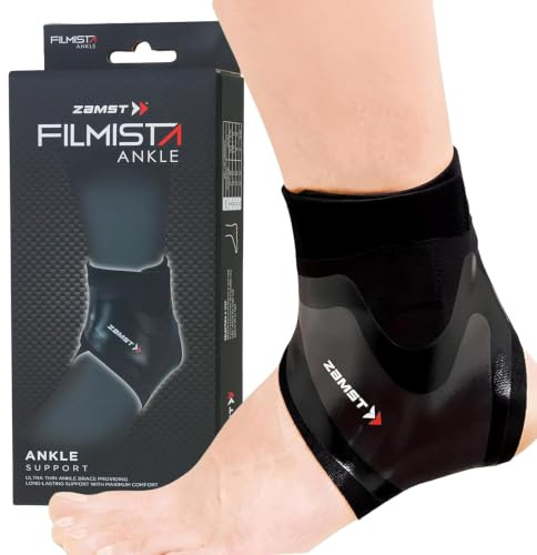 Zamst Filmista fotled - Ultra-fin fotled för sport, stabiliseringsstöd för män och kvinnor - vänster, XL