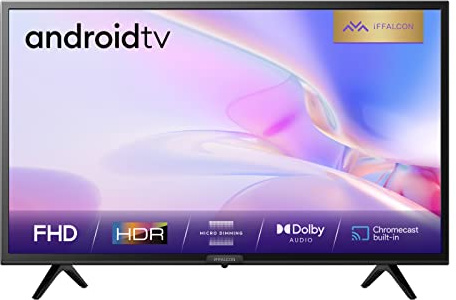 iFFalcon iFF32S52 32 Pouces (80cm) Smart TV (HDR, Triple Tuner, Micro Dimming, Android TV, Prime Video, Compatible avec Google Assistant)