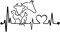 MACMRD Auto Aufkleber 20 cm * 10,6 cm Hund Katze Pferd Kuh Herzschlag Rettungsleine Kreative Lustige Tier Auto Aufkleber Vinyl Aufkleber