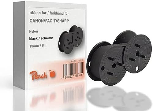 Peach Farbband ersetzt Canon/Facit/Sharp, schwarz, Nylon, 13mm/6m,Ribbon Gr51