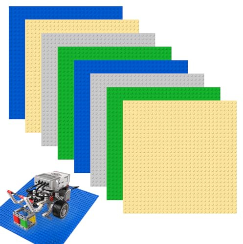 Lot de 8 Plaques de Base Classiques, Compatible avec Les Plus Grandes Marques, Plaques de Base avec 32x32 Goujons pour Construction Assemblage et Exposition