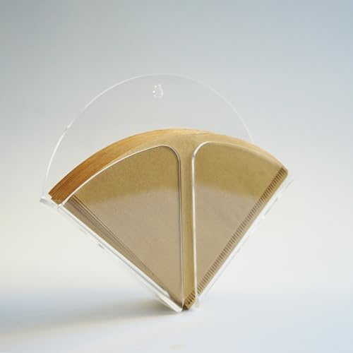 Yeaco Magnetic Transparent Acrylic Coffee Filter Holder with Wall Mount Hole, Coffee Paper Storage Container for 80pcs Filters