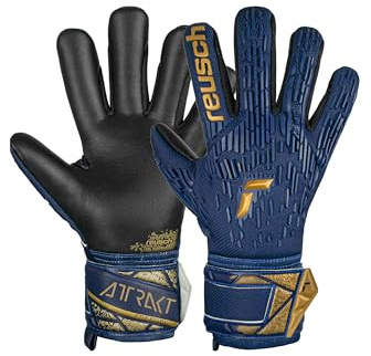 Reusch Attrakt Freegel Silver griffige Torwarthandschuhe Herren und Frauen Fußballhandschuhe für Erwachsene geeignet für alle Wetterbedingungen und Spielfeldoberflächen