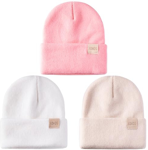 XOMZG Toddler Beanie Kids Winter Hats Infant Warm Knit Cap Newborn Winter Warm Hat for 0-36 Month Boys Girls