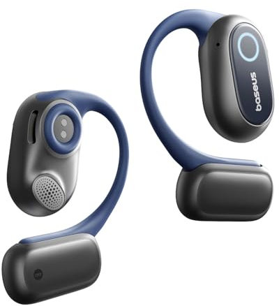 Baseus Bowie MF1 Auriculares Abiertos Bluetooth, acústica direccional, Graves potentes, ultraligeros, IPX4 Impermeables, micrófonos ENC, Auriculares inalámbricos Bluetooth 5.4 para Correr