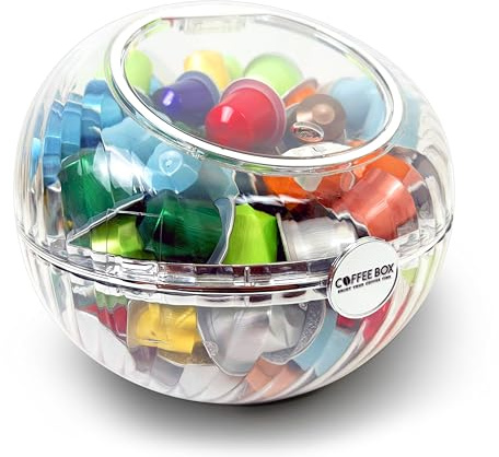 nutaito Large Capacity K Cup Holder Organizer with Lid - Clear Coffee Pod Storage for Kitchen Counter and Office Desktop, Coffee Bar Accessories ＆Decor