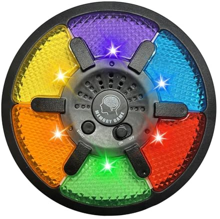 JISADER Juego de Memoria electrónico con Tablero de memorización de Colores, Juego de Memoria Iluminado con Luces para Fiestas de Adultos, niños y niñas.