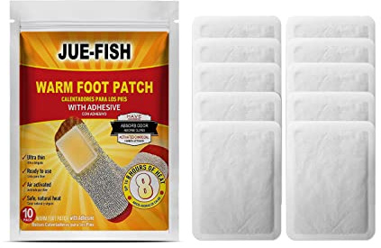 DLUKENY 10pcs Foot Toe Warmer Stickers Adhesive Lasting Heating Feet Warm Pads Winter Warm Products Toe Warmers