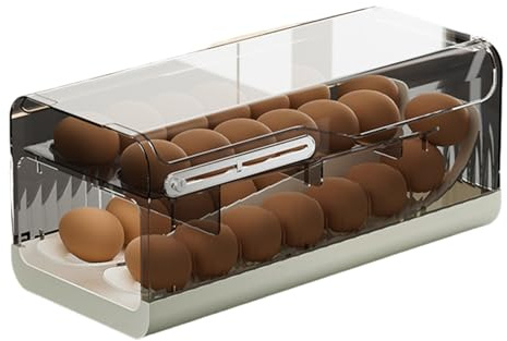 Eierorganizer mit automatischem Rollen, Eierspenderhalter, Kühlschrankgitter | automatischer Rollenhalter für Kühlschränke