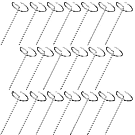 Brochetas Metálicas Para Freidora De Aire - 20 Unidades De Acero Inoxidable Vertical,Pinchos Para Parrilla Y Barbacoa | Para Carnes Frutas Pasta Y Uso En Interior Exterior Camping Picnic