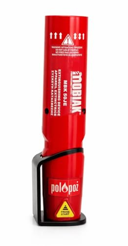 notlok Safety Work – Mini Extincteur Aérosol + Support Mural | Spray Extincteurs Incendie 8B C E 5F pour Maison & Voiture | Extincteur Compact pour Électronique, Cuisine, Graisses | Écologique