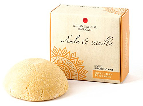Solid shampoo bar - Amla & vanilla - For normal-damaged hair - Indian Natural Hair Care - 60g