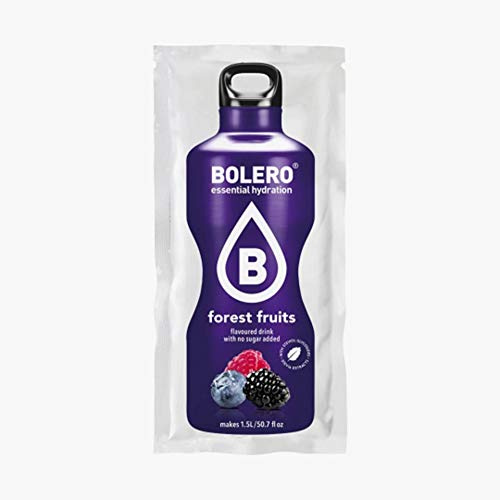 BOLERO Drinks 96 bustine da 9 grammi gusto FOREST FRUIT - Preparato istantaneo per Bevande con Stevia e Vitamina C e Senza Zucchero