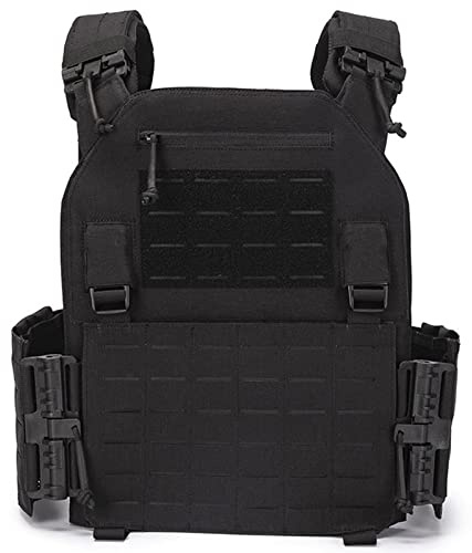 TWINFALCONS Tattico Airsoft JPC Lasercut Gilet Protettivo in Nylon 1000D Portapiatti Militare Compatibile QRS Molle combattere Gilet per Uomo Nero