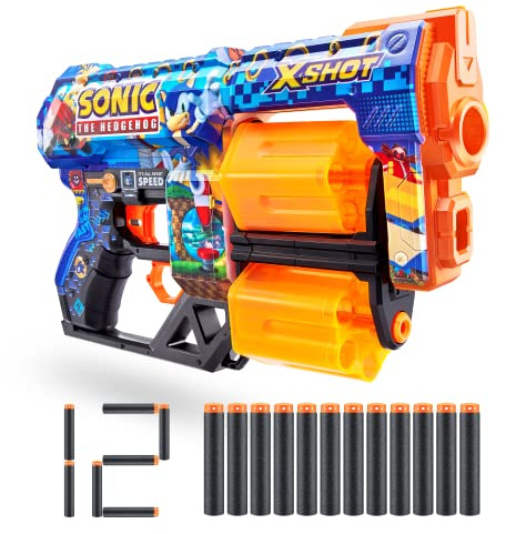X-Shot Skins Sonic the Hedgehog, Schiuma Dardo Blaster (12 dardi)