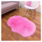 SHTGOI Kunstfell Teppich Plüsch Lammfellimitat Teppich Faux Fell Bettvorleger mit Anti-Rutsch Hirschleder-Samt Wollteppich Flauschige Sofa Matte für Wohnzimmer,Schlafzimmer 40 * 60cm Rosa