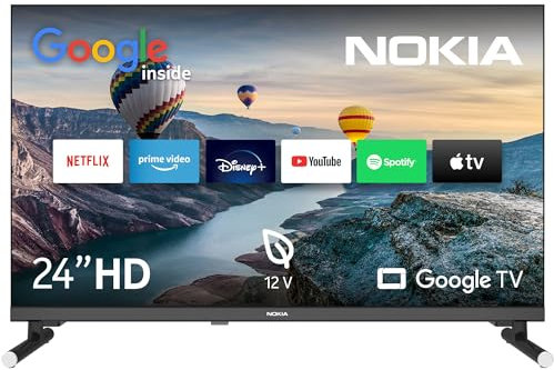 Nokia 24 Zoll (60cm) Google TV 24” HD 12V (WLAN, Triple Tuner DVB-C/S2/T2) – HN24GE320C - 2023