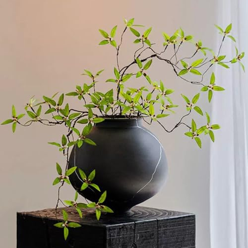 Melorca&Guilla Artificial Plants,4PCS 43.3 Green Faux Branches for Vase,Faux Greenery Stems Vase Branches Fake Plants Artificial Branches for Shop Garden Office Home Décor (4, Myrtus communis)