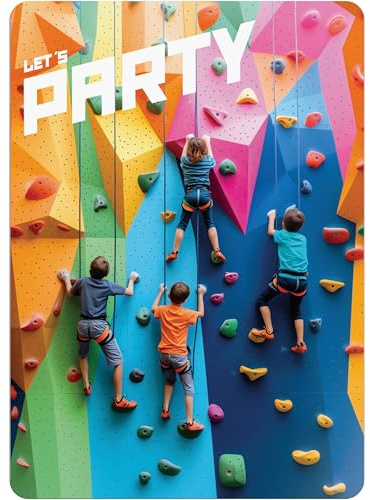 PACKLIST Tarjetas de Invitación de Cumpleaños y Fiestas – ¡12 Tarjetas de Cumpleaños Personalizables para Tu Fiesta de ESCALADA! Con esta Invitación la Celebración Será un Éxito. Let´s PARTY!