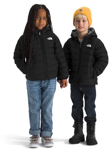 The North Face Kids' Rev Perrito Ins Hood Jacket, Blk/Smoked Pearl, 4