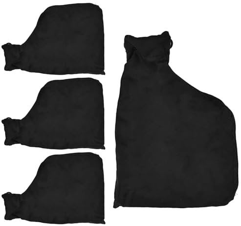 Générique Sac à poussière de scie à mitre - 4 Sacs de Remplacement Noir Pack avec Fermeture éclair | Couvercle de Trou de 1,7 à 2 Pouces réglable | Collecteur de poussière po