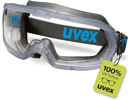 Uvex hypervision – Vollsichtbrille – Schutzbrille mit Panorama-Sichtscheibe - 100% UV-Schutz - beschlagfreie und kratzfeste Scheibe - schwarz/blau