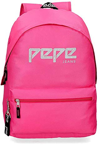 Pepe Jeans Uma Rucksack Rosa 31x42x17,5 cms Polyester 22.79L